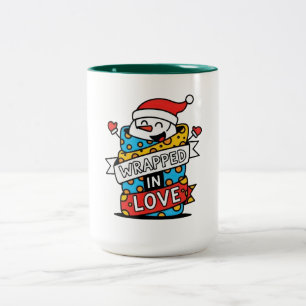 Wrapped in Love Weihnachten Zweifarbige Tasse