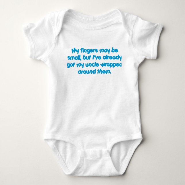Wrapped meines Onkels (blau) Baby Strampler (Vorderseite)
