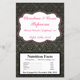 Wrapper Damask/Stripes Pink Crow Flyer
