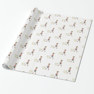 Wrapper Dog Walker Geschenkpapier