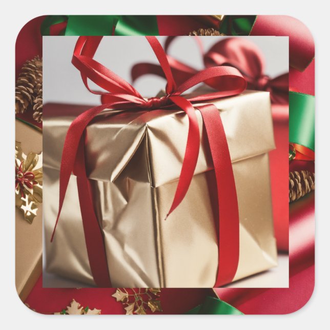 Wrapper für Feiern Quadratischer Aufkleber (Vorderseite)