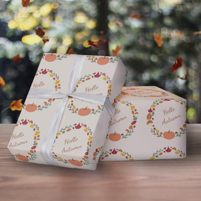 Wrapper Geschenkpapier (Autumn Wreath Wrapping Pape)