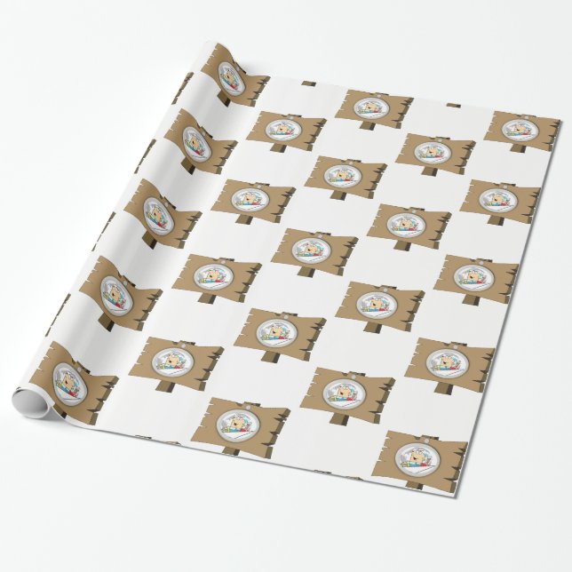 Wrapper Paper Sign Man Geschenkpapier (Ungerollt)