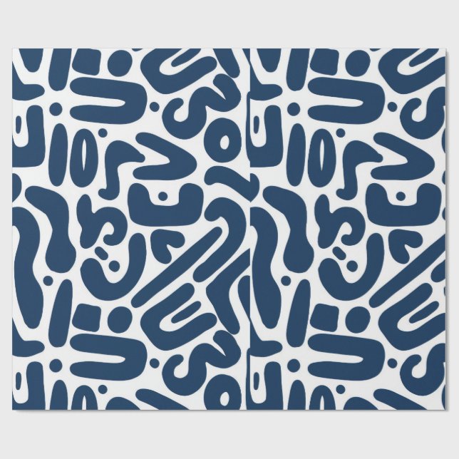 Wrapping blue hit geschenkpapier (Flach)