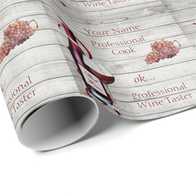 Wrapping Paper 6' Prof. Weinpflege PERSONALISIERT Geschenkpapier (Rolleneckpunkt)