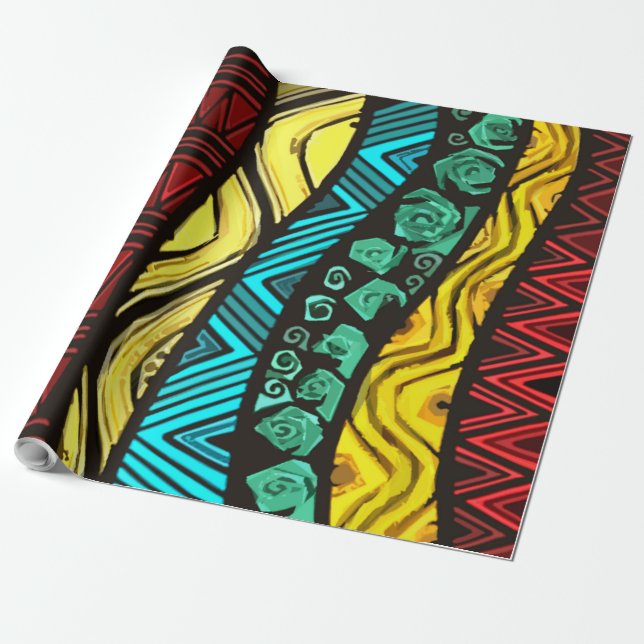 wrapping paper - african print geschenkpapier (Ungerollt)