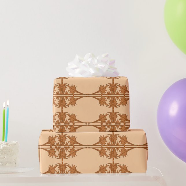 Wrapping Paper - Angles Blätter in gepolstertem Mu Geschenkpapier (Partygeschenke)