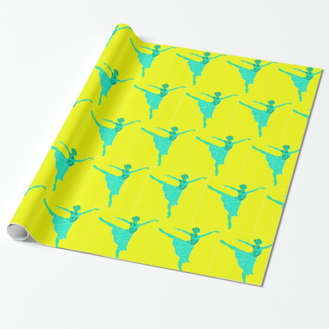 Wrapping Paper Ballet Dancer Neujahrswinsche Geschenkpapier (Ungerollt)