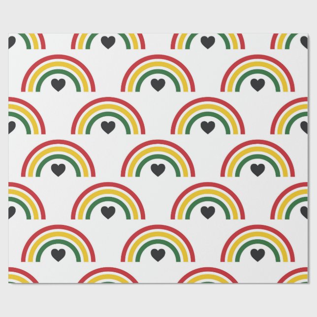 Wrapping Paper-Black History Month Wrapping Paper Geschenkpapier (Flach)