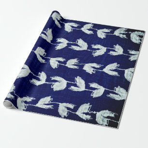 Wrapping Paper BLUE JAPANESE ABSTRACT DESIGN Geschenkpapier