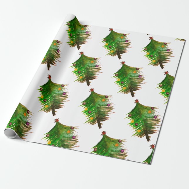 Wrapping Paper Christmas Tree Geschenkpapier (Ungerollt)