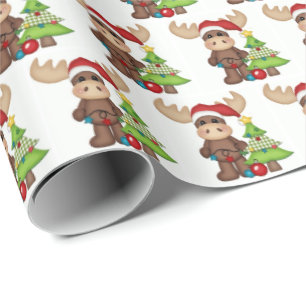 Wrapping Paper - Elche Weihnachtsbaumfreude Geschenkpapier