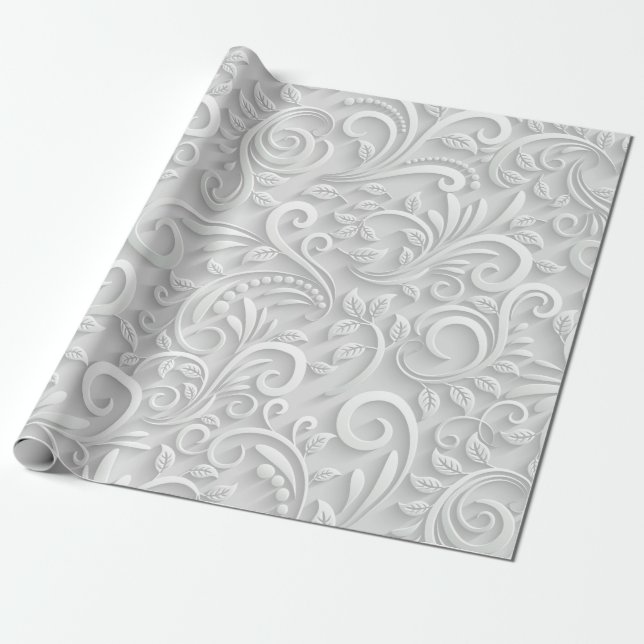 Wrapping Paper "ELEGANT 3D WINTER" Geschenkpapier (Ungerollt)