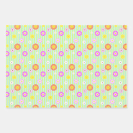 Wrapping Paper Flat Sheet Set 3 Geschenkpapier Set