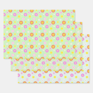 Wrapping Paper Flat Sheet Set 3 Geschenkpapier Set