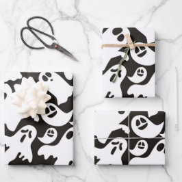 Wrapping Paper Flat Sheet Set 3 Halloween Thema Geschenkpapier Set