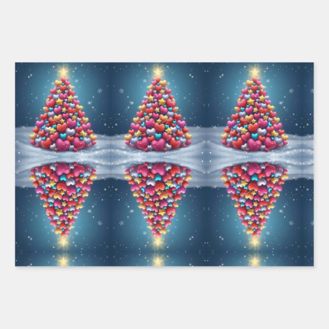 Wrapping Paper Flat Sheet Set of 3 Geschenkpapier Set (Vorderseite)