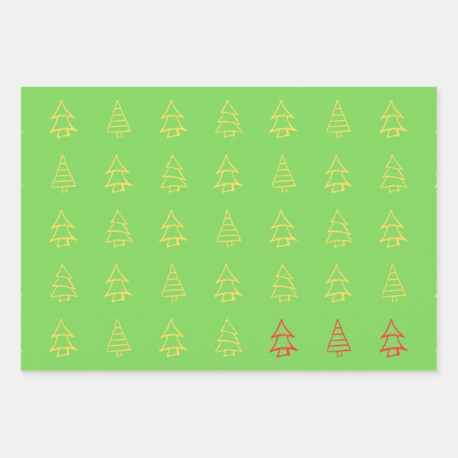 Wrapping Paper Flat Sheet Set of 3 Geschenkpapier Set (Vorderseite)