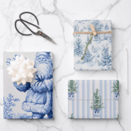 Wrapping Paper Flat Sheet Set of 3 Geschenkpapier Set