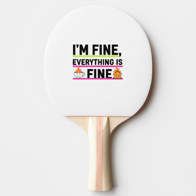 Wrapping Paper Flat Sheet Set of 3 Tischtennis Schläger (Vorderseite)