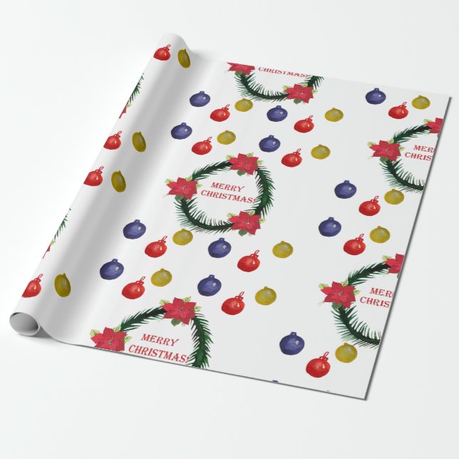 Wrapping Paper Frohe Weihnachten Geschenkpapier (Ungerollt)