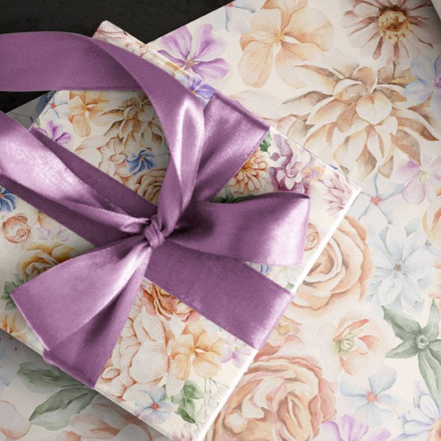 Wrapping Paper für botanische Blume im Frühjahr Geschenkpapier (Von Creator hochgeladen)