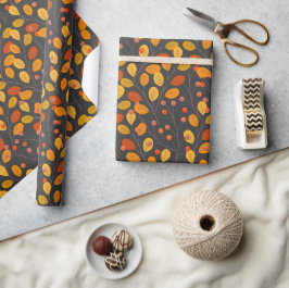 Wrapping Paper für Herbst-Blätter und Berries Geschenkpapier