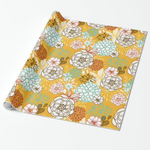Wrapping Paper für Herbst-Blume und Blätter Geschenkpapier