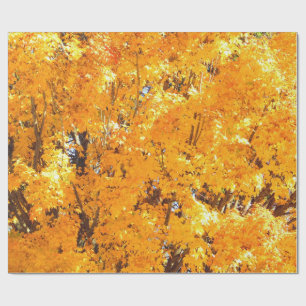 Wrapping Paper für Herbst-Gold-Blätter Geschenkpapier