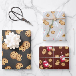Wrapping Paper für Milch und Cookies - Chocolate C Geschenkpapier Set