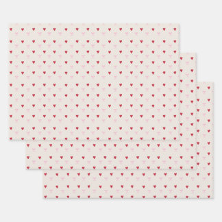 Wrapping Paper für niedliche Herzen und Bögen Geschenkpapier Set