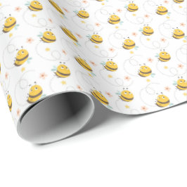 Wrapping Paper für niedliche Hummeln und Blume Geschenkpapier