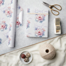 Wrapping Paper für personalisierte Pastell-Blume