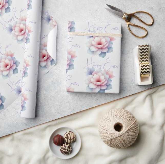 Wrapping Paper für personalisierte Pastell-Blume Geschenkpapier (Kunsthandwerk)