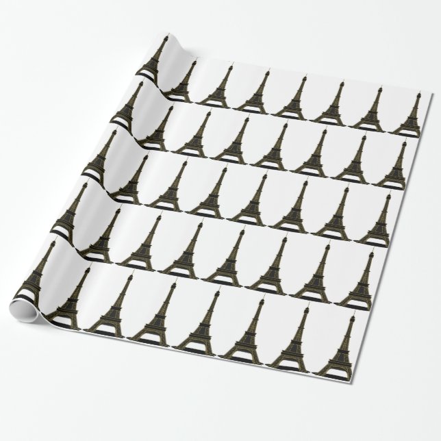 Wrapping Paper für Schwarz/Weiß-Eiffel Geschenkpapier (Ungerollt)