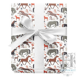Wrapping Paper für Wildpferde Geschenkpapier