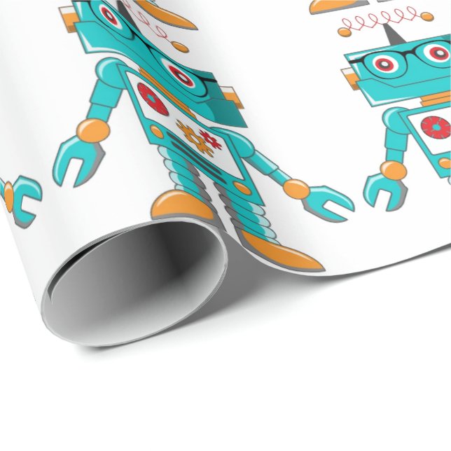 Wrapping Paper - Intelligent Robo Geschenkpapier (Rolleneckpunkt)