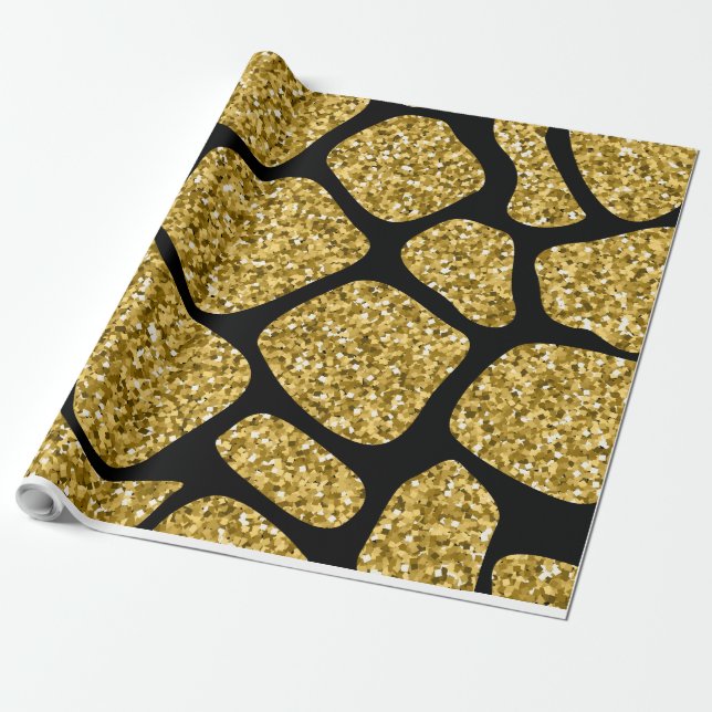 Wrapping Paper Kuh Gold Muster Geschenkpapier (Ungerollt)