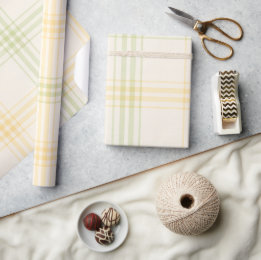 Wrapping Paper | Lemon Plaid Luxe Gift Wrap Geschenkpapier