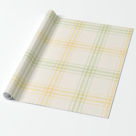 Wrapping Paper | Lemon Plaid Luxe Gift Wrap Geschenkpapier