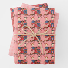 Wrapping Paper Männliche Valentine Geschenkpapier Set