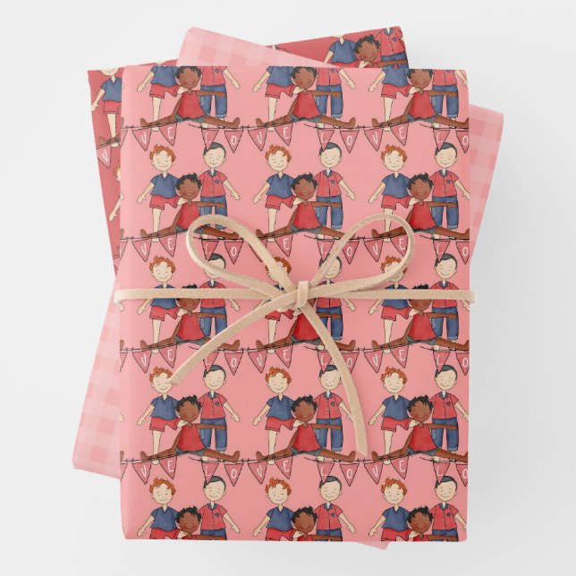Wrapping Paper Männliche Valentine Geschenkpapier Set (Beispiel)