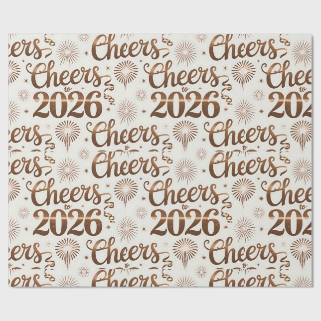 Wrapping Paper-New Year 2026  Geschenkpapier (Flach)