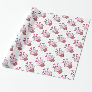 Wrapping Paper (niedliches Pink & White Heart) Geschenkpapier