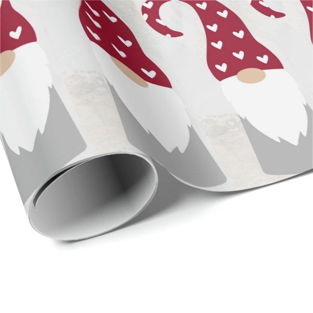 Wrapping Paper - Nordic Christmas Gnome Geschenkpapier (Rolleneckpunkt)