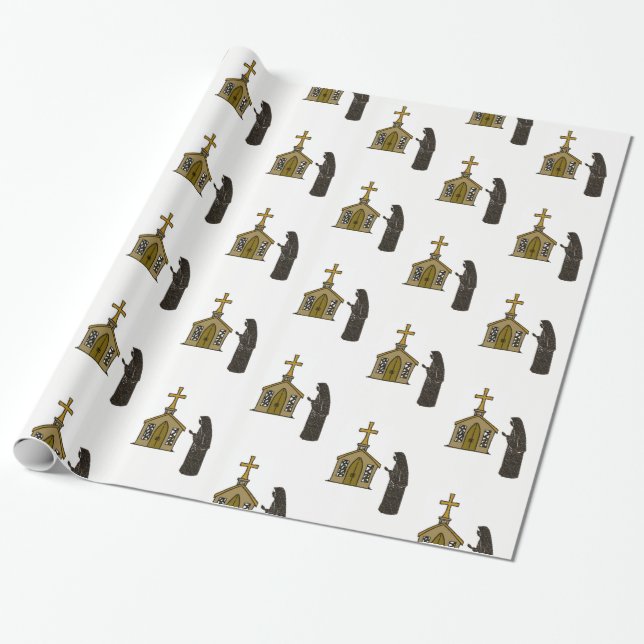 Wrapping Paper Nun Geschenkpapier (Ungerollt)