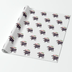 Wrapping Paper of moose & calf Geschenkpapier