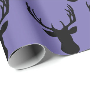 Wrapping Paper - Periwinkle Slag Hirschkopf Geschenkpapier