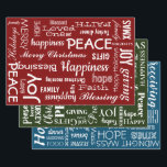 Wrapping Paper Set - Christmas Red Green Blue Geschenkpapier Set<br><div class="desc">Modernes Verpackungspapier für Weihnachten.</div>