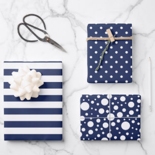 Wrapping Paper Set für Navy Patterns Geschenkpapier Set